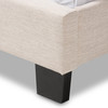 Baxton Studio Cassandra Modern Light Beige Upholstered King Size Bed 136-7456